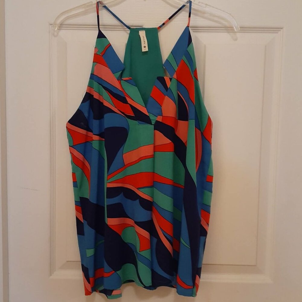 TYCHE Metamorphosis Colorblock Print Tank Top